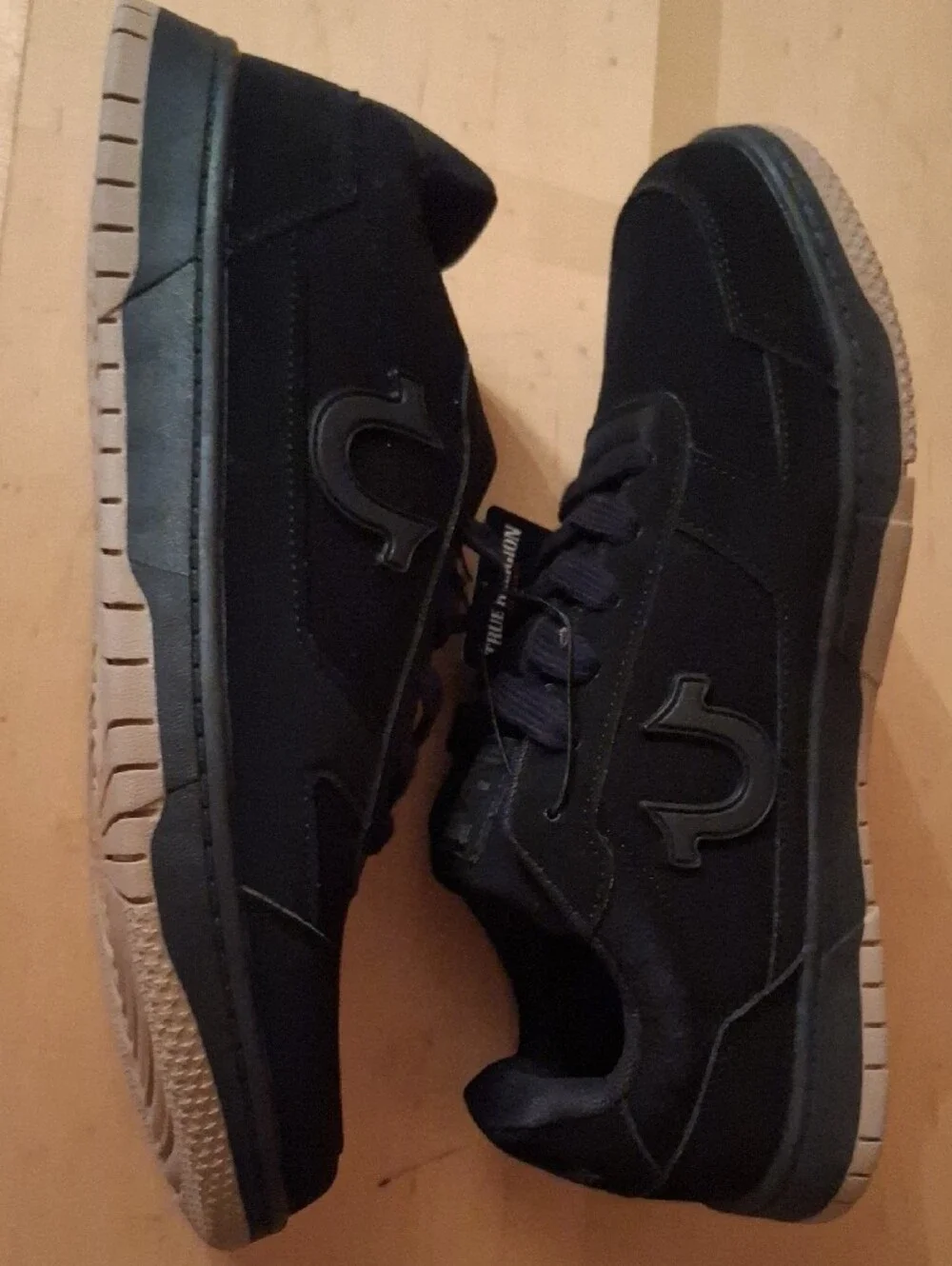 True Religion Men’s Black Low-Top Sneakers with Subtle Logo